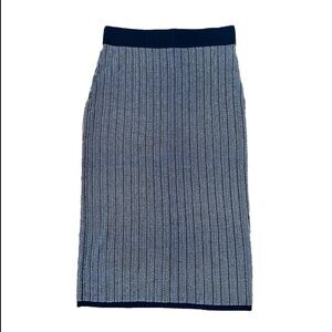 Banana Republic SWEATER PENCIL SKIRT Navy Stripes  Size Small